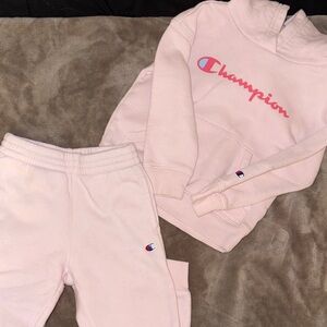 Champion Kids Light Pink Sweatpants Joggers - Cozy Fleece Bottoms